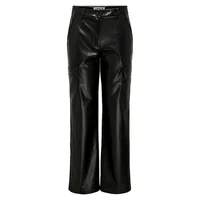 Blake Faux Leather Cargo Pants