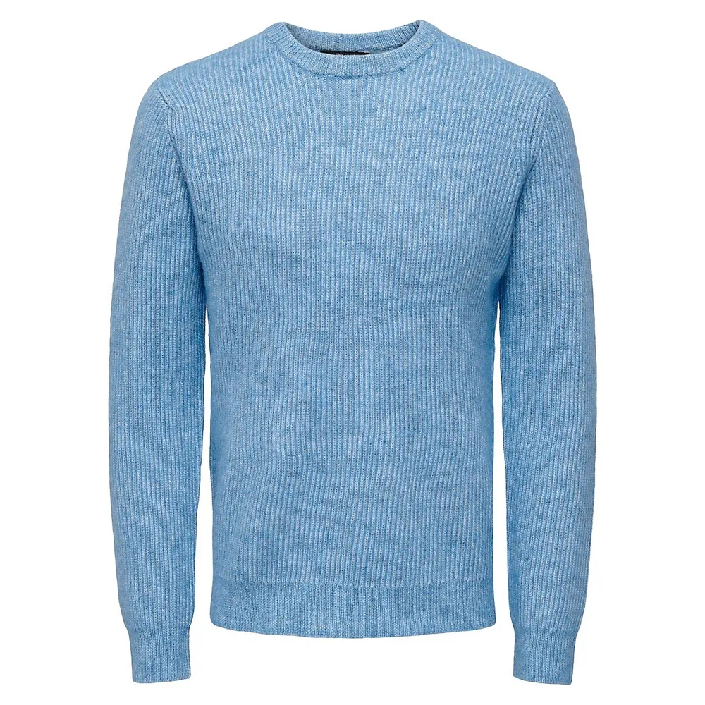 Tegan Touch of Wool Ribbed Sweater