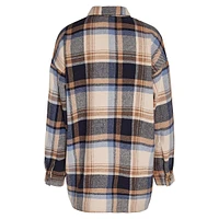 Flanny Plaid Relaxed-Fit Shacket