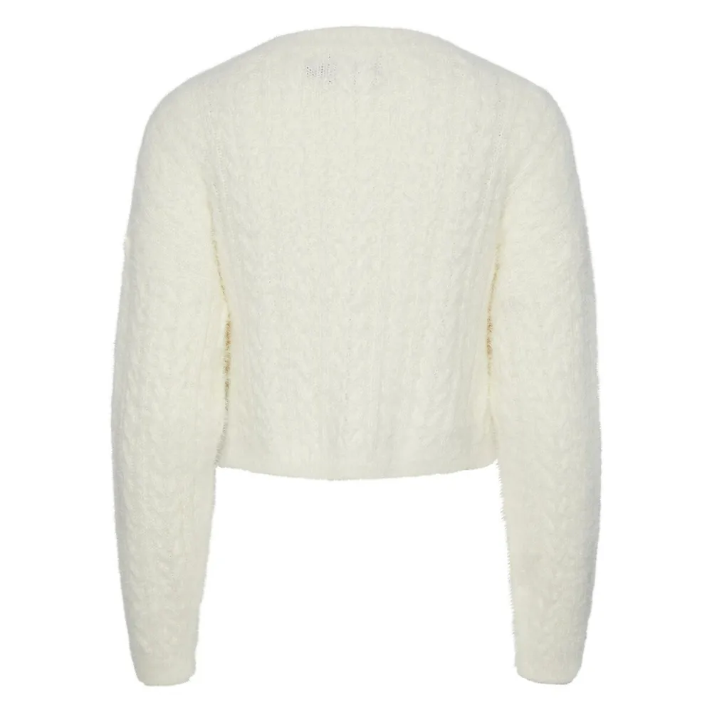 Jo Cropped Cable-Knit Sweater