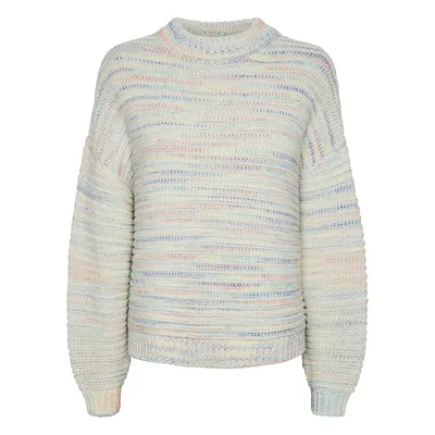 Jamie Slouchy Mockneck Colour-Yarn Sweater