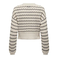 Lasa Striped Pointelle Sweater