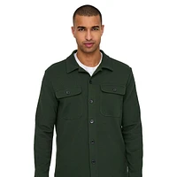 Veste-chemise utilitaire en sergé