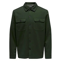 Veste-chemise utilitaire en sergé