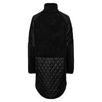 Ohio Faux Shearling and Quilted Long Coat