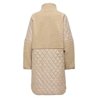 Ohio Faux Shearling and Quilted Long Coat