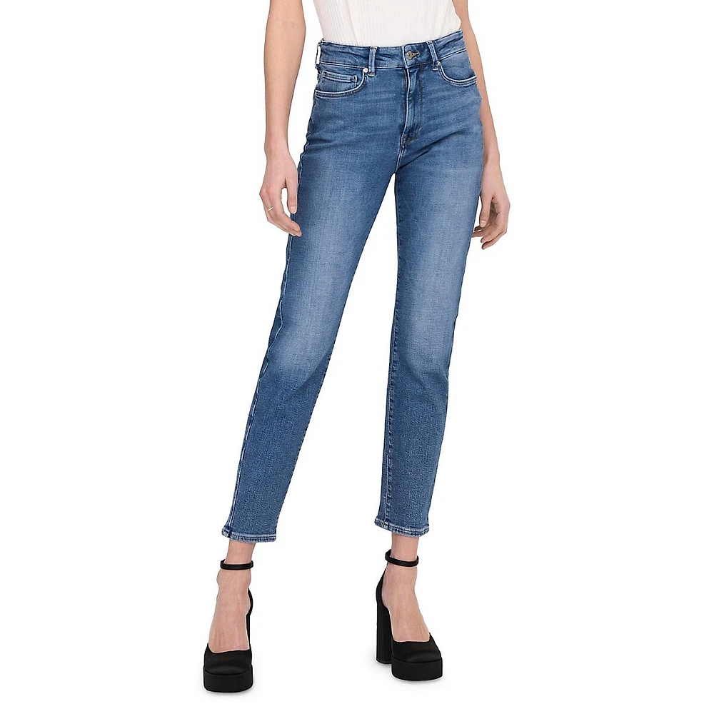 Emily High-Rise Straight Ankle Jeans