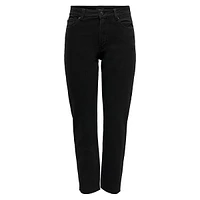 Emily High-Waist Straight Leg Ankle Jeans