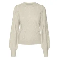 Plus Copal Blouson-Sleeve Pointelle Sweater