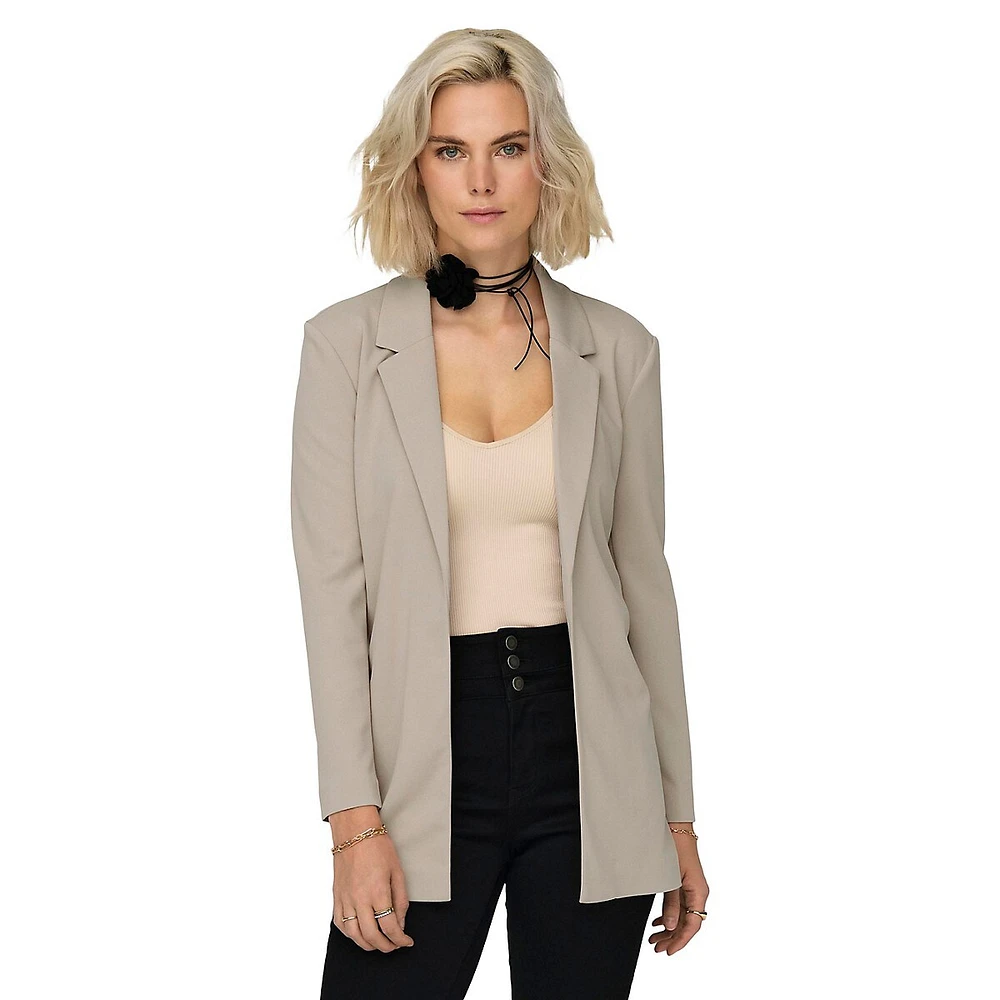 Evi Open-Front Longline Blazer