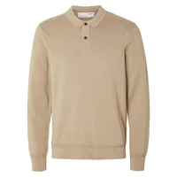 Dan Organic Cotton Knit Long-Sleeve Polo Shirt