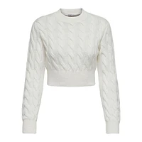 Carla Cable-Knit Cropped Sweater