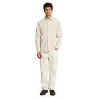 Slim-Fit Cotton & Linen Casual Shirt