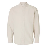 Slim-Fit Cotton & Linen Casual Shirt