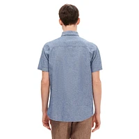 Cotton & Linen Short-Sleeve Shirt