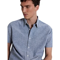 Cotton & Linen Short-Sleeve Shirt