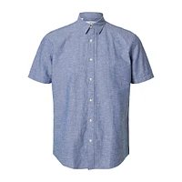 Cotton & Linen Short-Sleeve Shirt