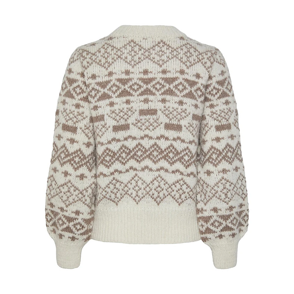 Jianna Cropped Fair Isle Sweater