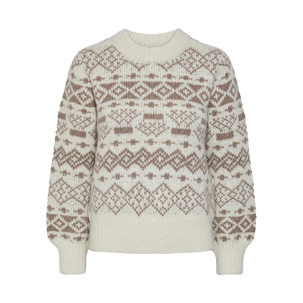 Jianna Cropped Fair Isle Sweater