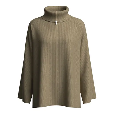 Jadia Turtleneck Zip Cardigan