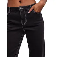 Joella Mid-Rise Contrast Jeans