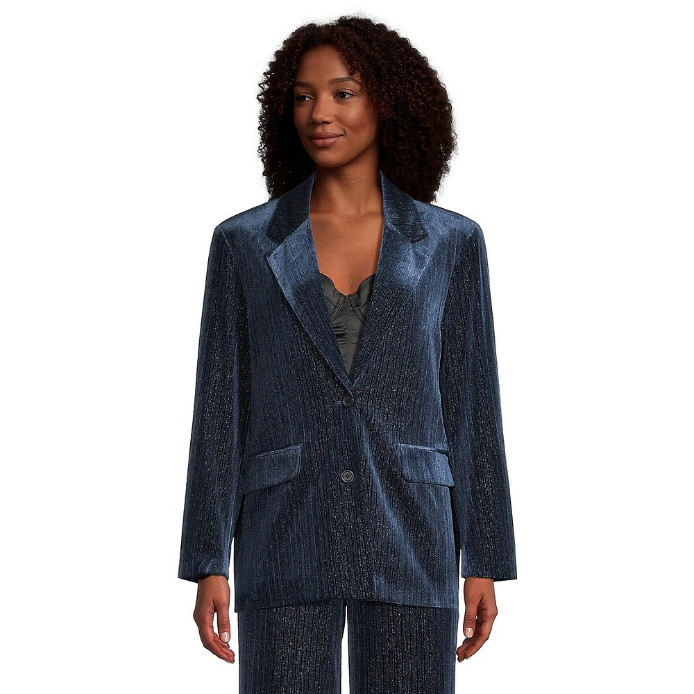 Maida Textured Glitter Blazer