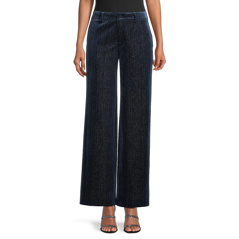 Maida Pinola Low-Waisted Glitter Pants