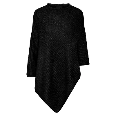 Pyron Rib-Knit Poncho