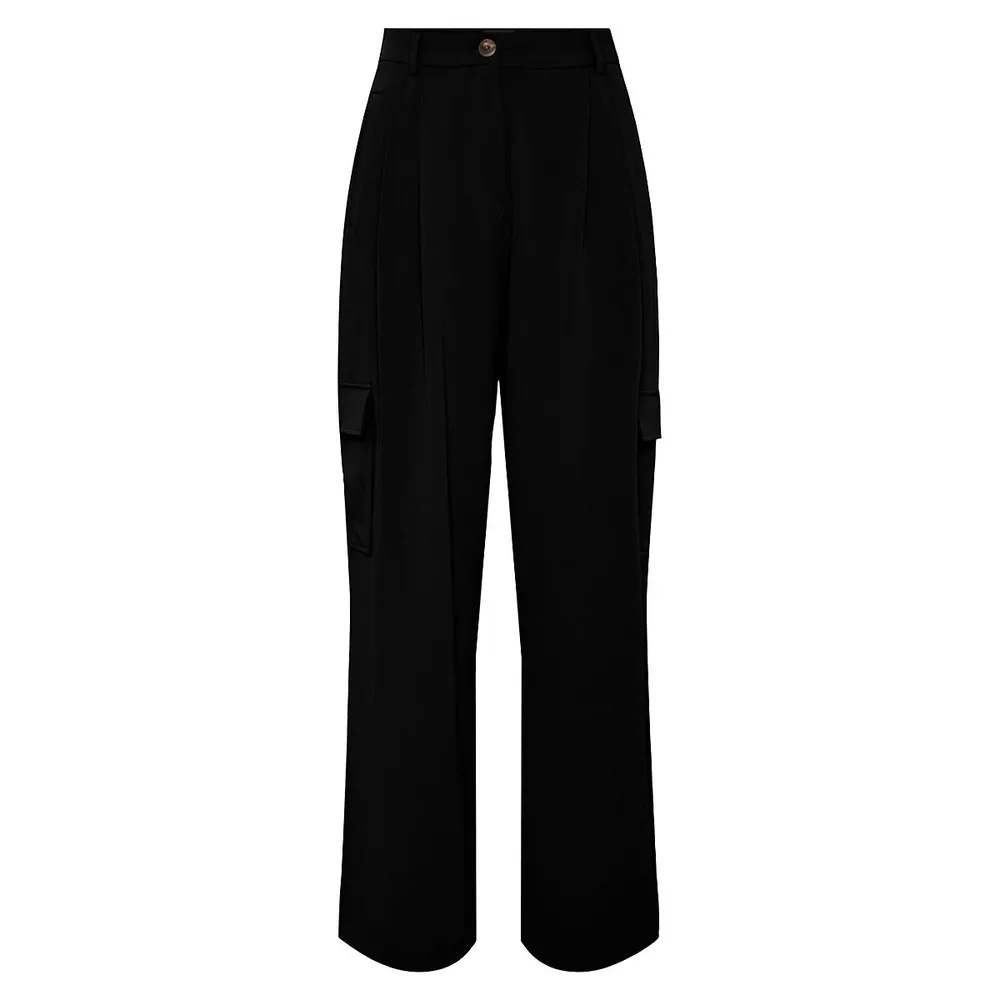 Soft Touch Pleat Front Cargo Trousers