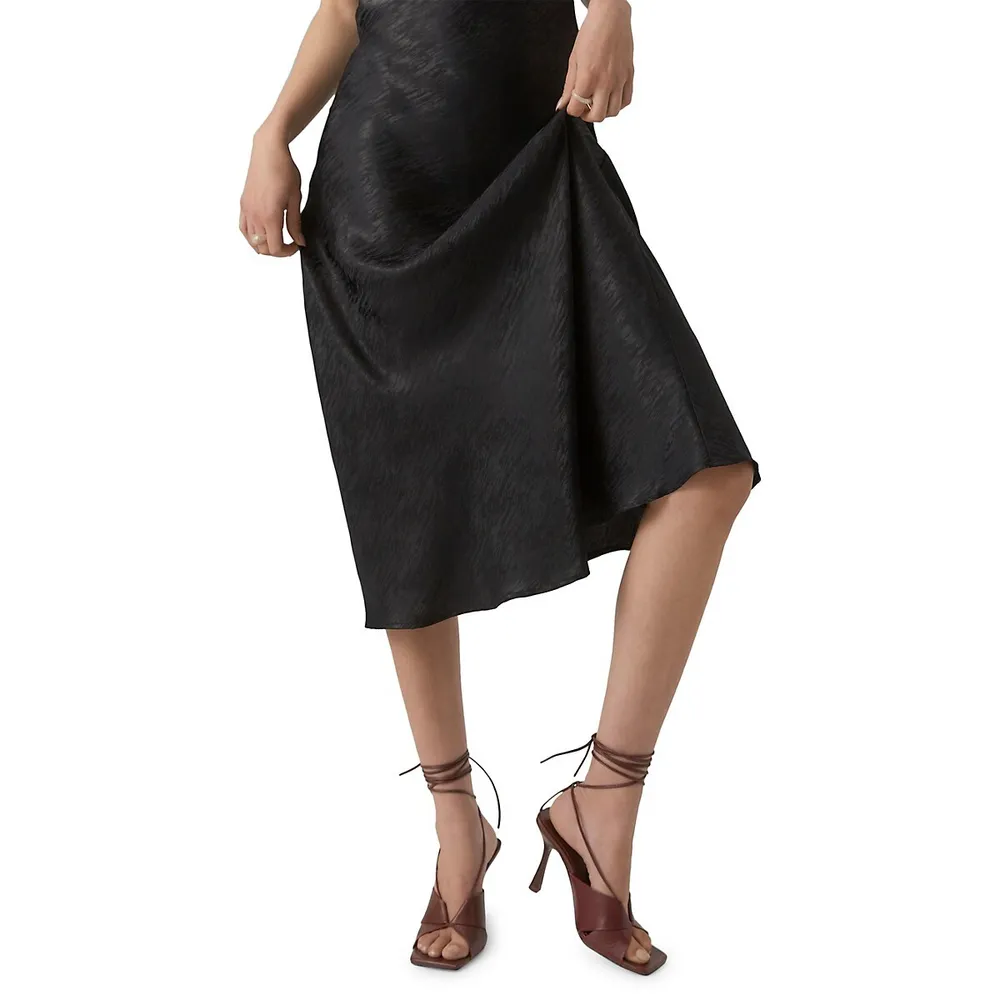 Tonal-Print Slip Dress