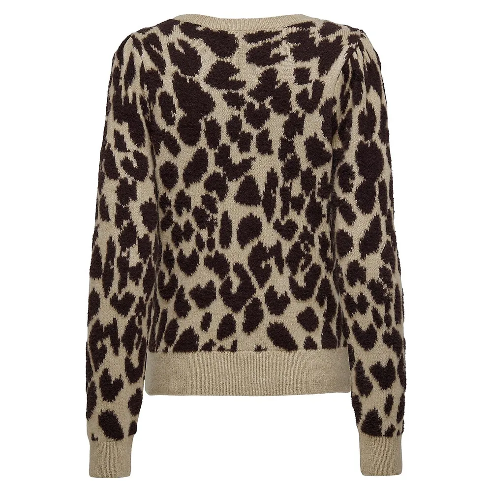 Arielle Leopard-Printed Sweater