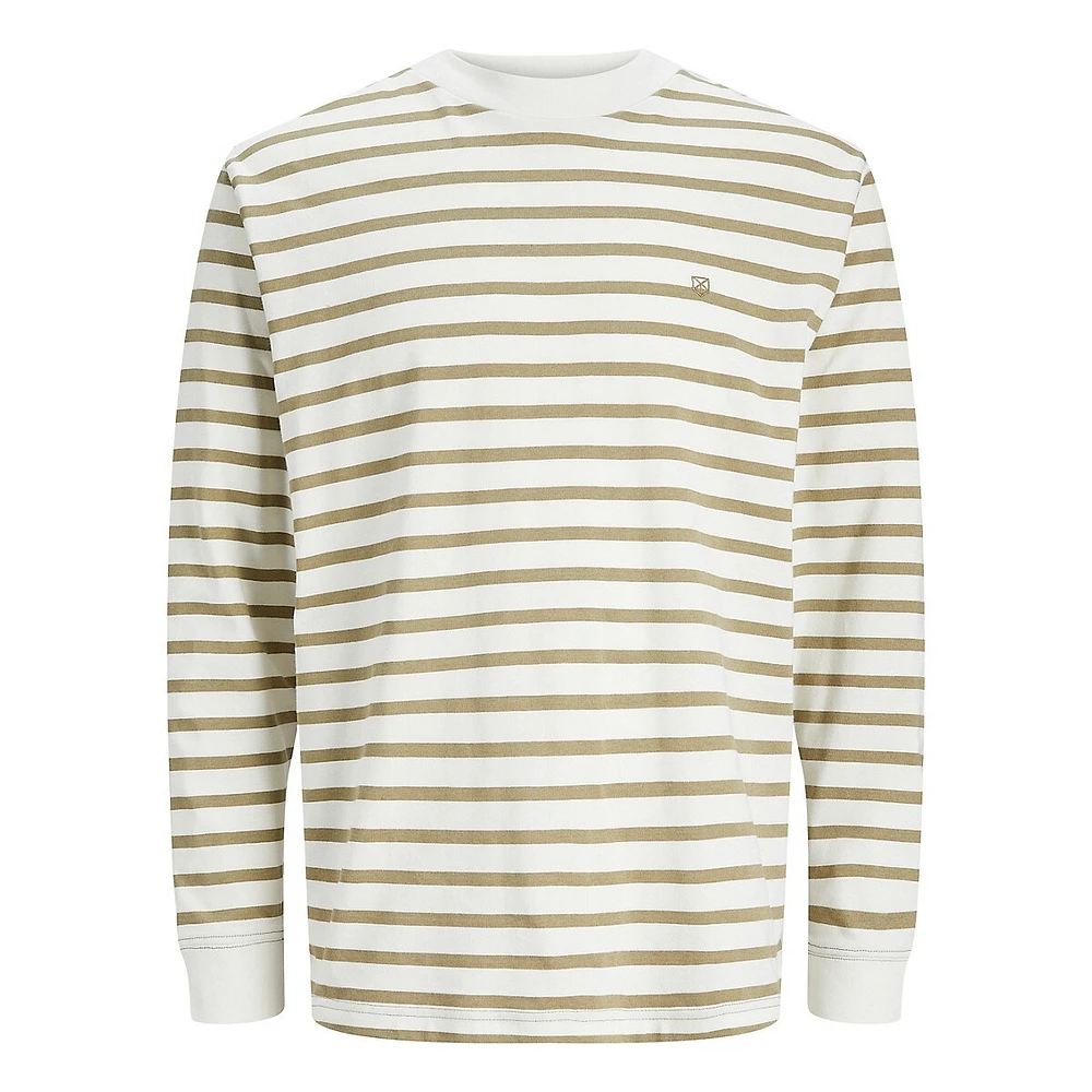 Relaxed-Fit Striped Ringer Long-Sleeve T-Shirt