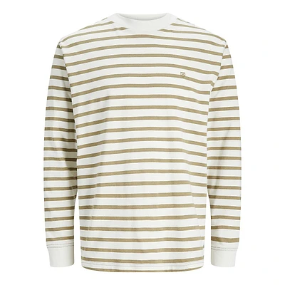 Relaxed-Fit Striped Ringer Long-Sleeve T-Shirt