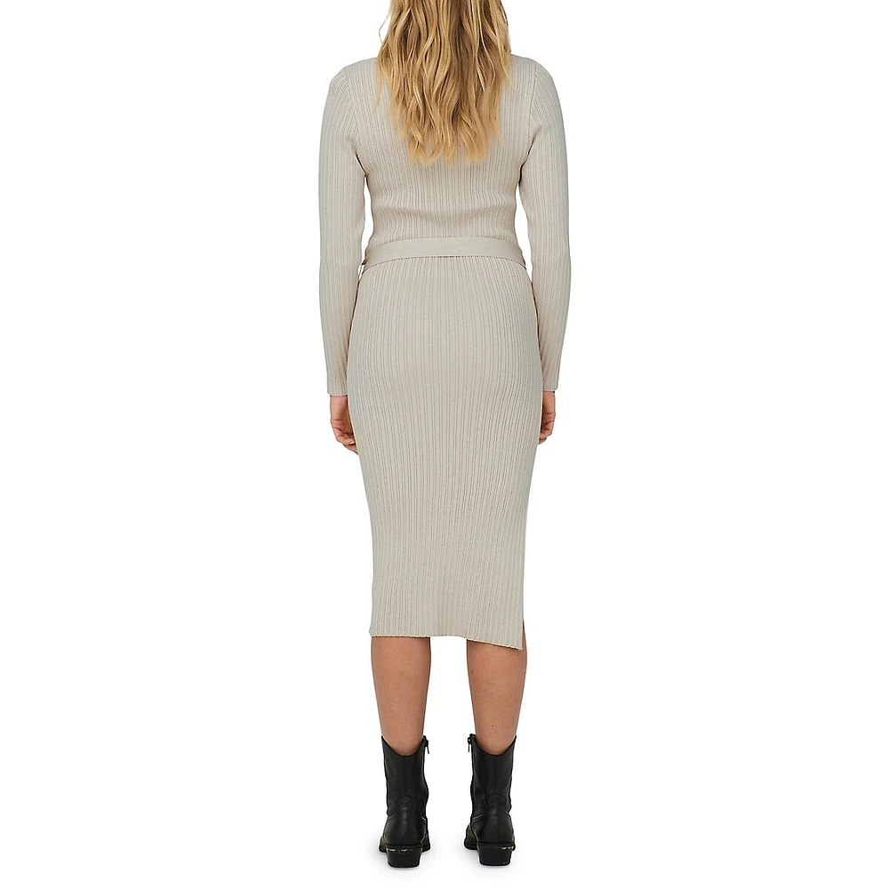 Belted Sweater Dress