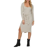 Belted Sweater Dress