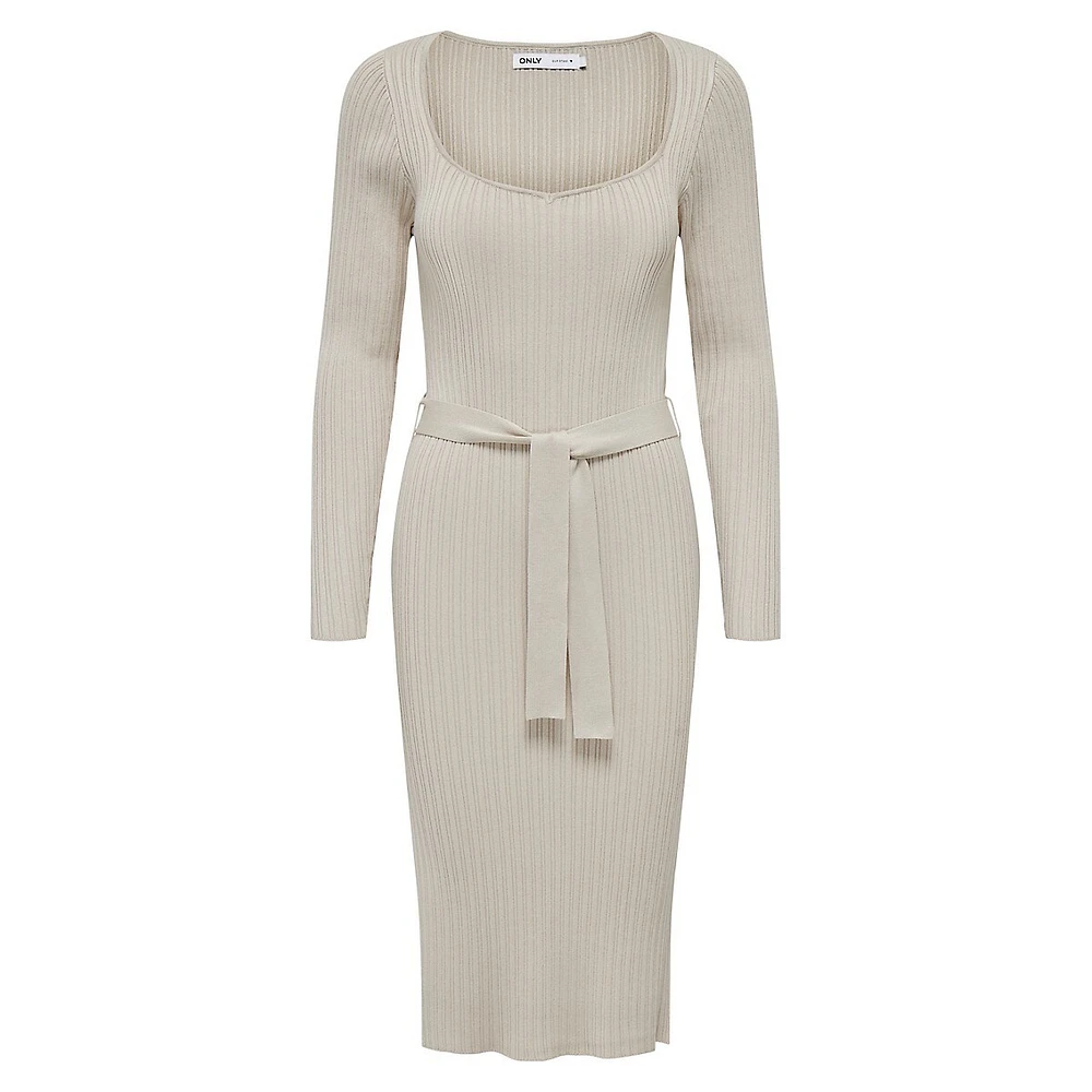 Belted Sweater Dress