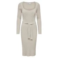 Belted Sweater Dress