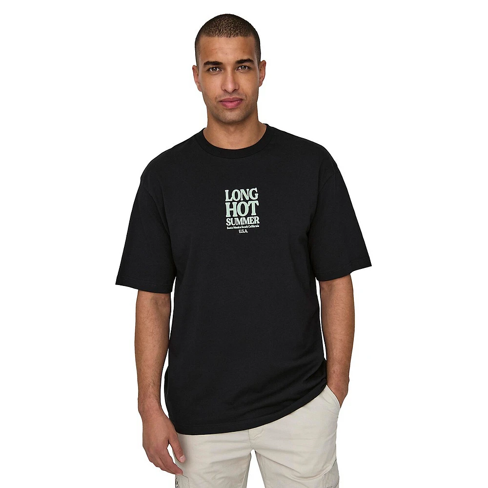 Kenny Organic Cotton Text-Graphic T-Shirt