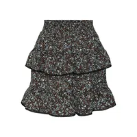 Yasemino Floral-Print Tiered Mini Skirt