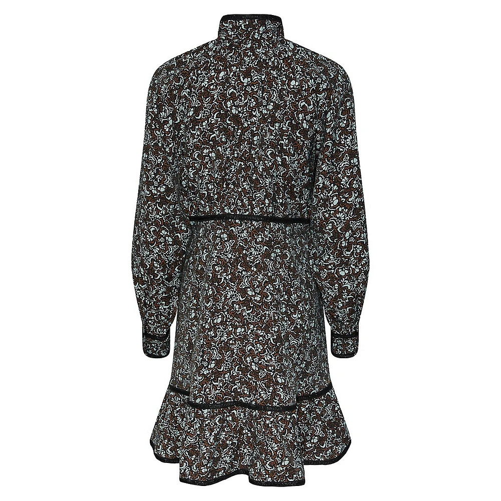 Yasemino Floral-Print Mini Shirtdress