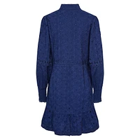 Robe chemisier à broderie anglaise en coton biologique Yassurio