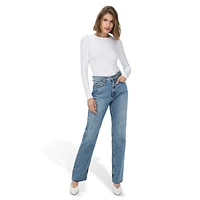 Riley High-Waisted Straight Jeans