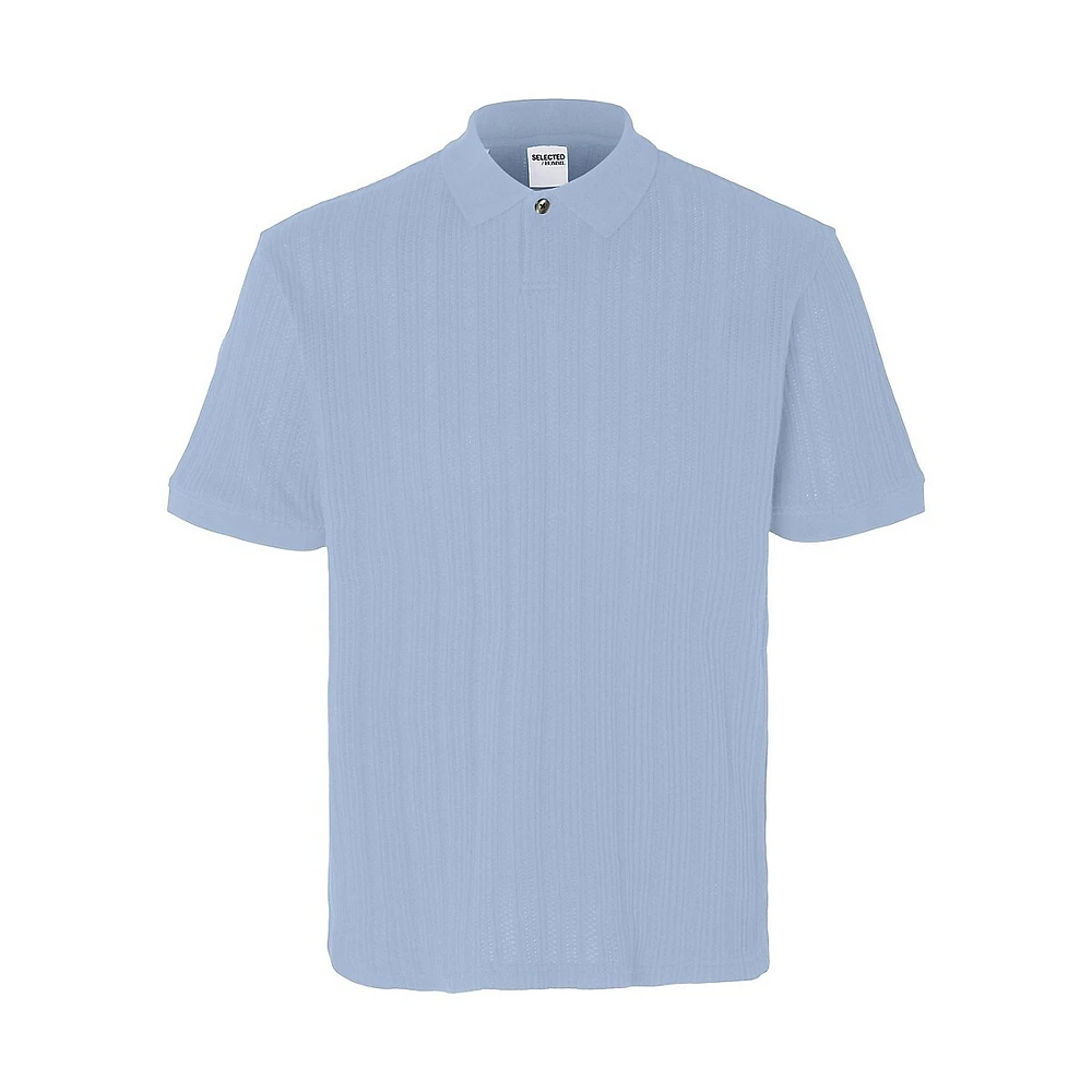 Jaden Organic Cotton Jacquard Polo Shirt