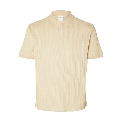 Jaden Organic Cotton Jacquard Polo Shirt