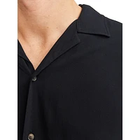 Short-Sleeve Viscose Resort Shirt