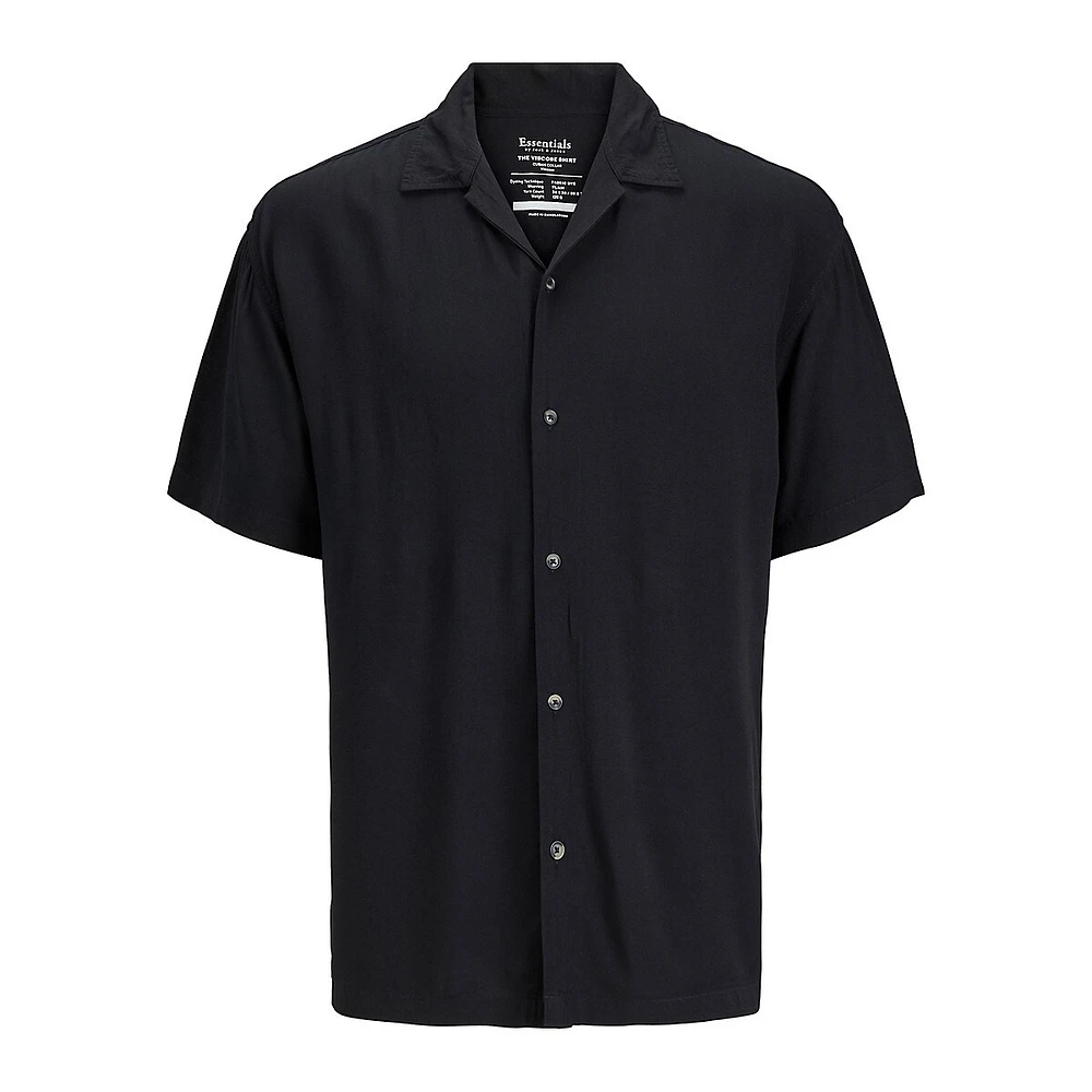 Short-Sleeve Viscose Resort Shirt