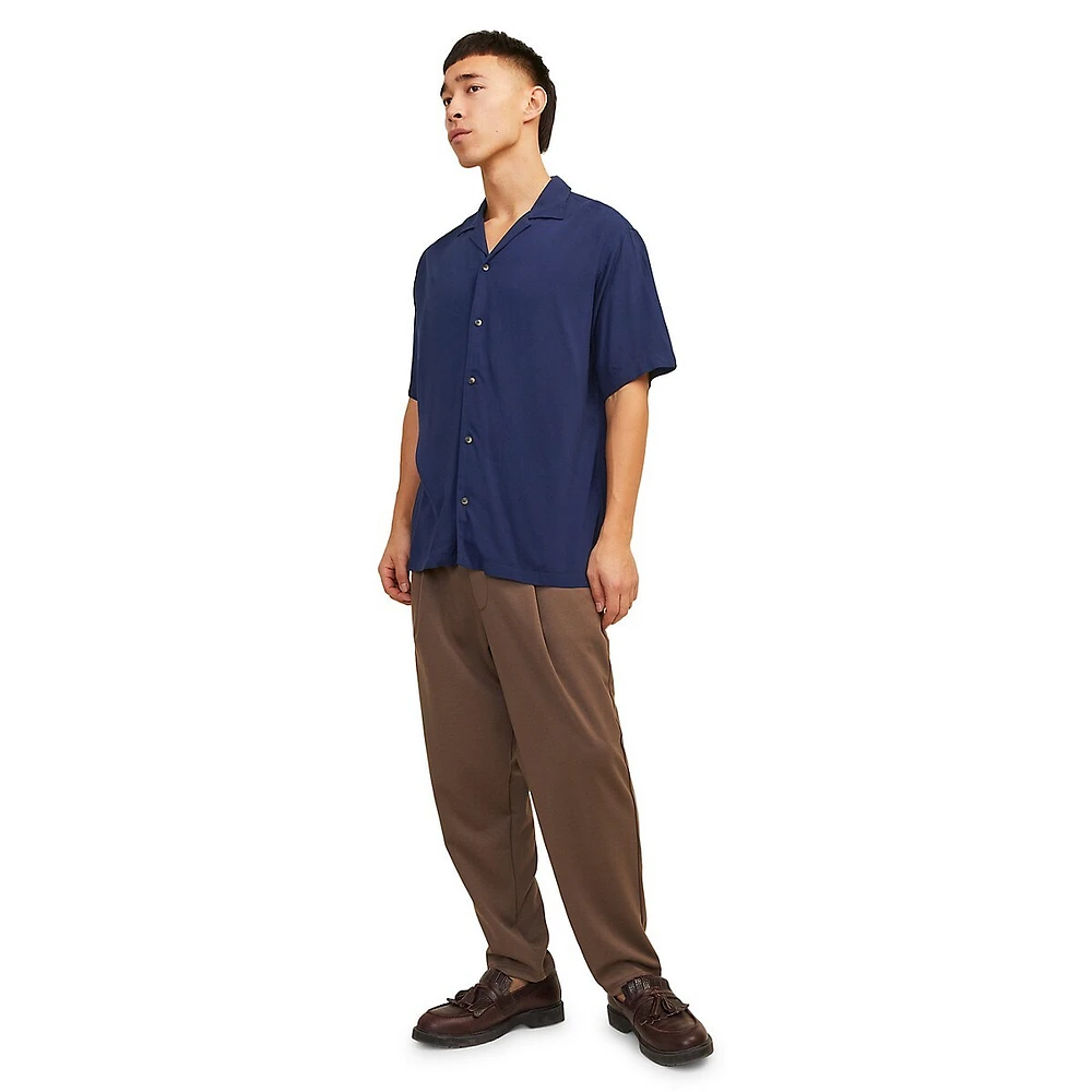 Short-Sleeve Viscose Resort Shirt