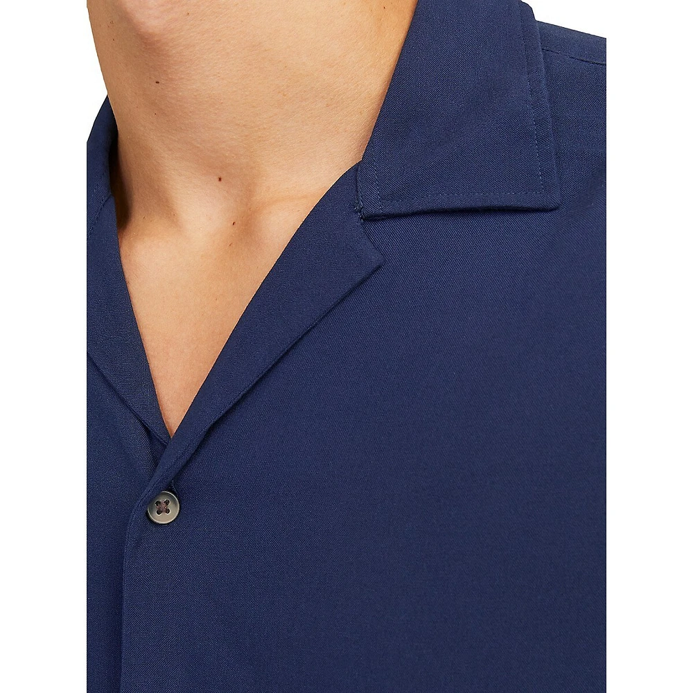 Short-Sleeve Viscose Resort Shirt