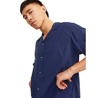 Short-Sleeve Viscose Resort Shirt