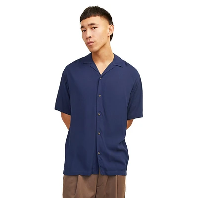 Short-Sleeve Viscose Resort Shirt